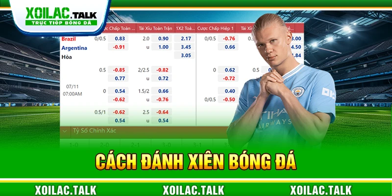 cách đánh xiên bóng đá