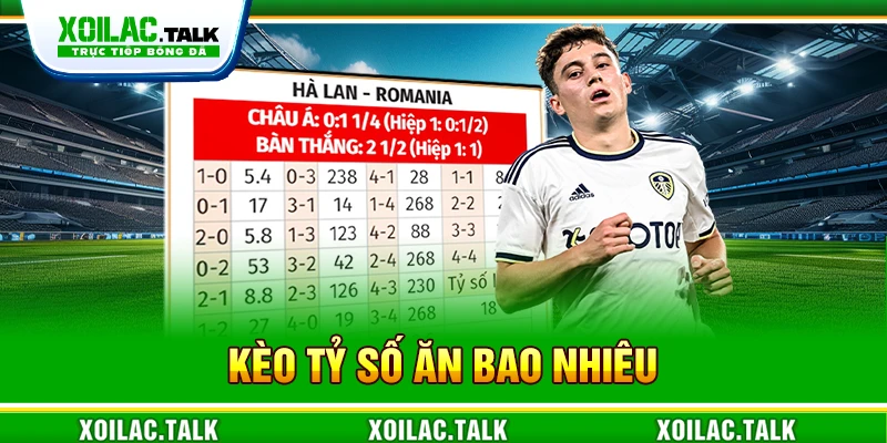 kèo tỷ số ăn bao nhiêu